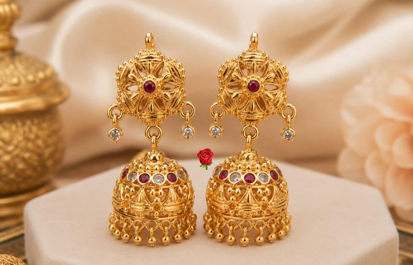 Gold plated polish guaranty jhumka